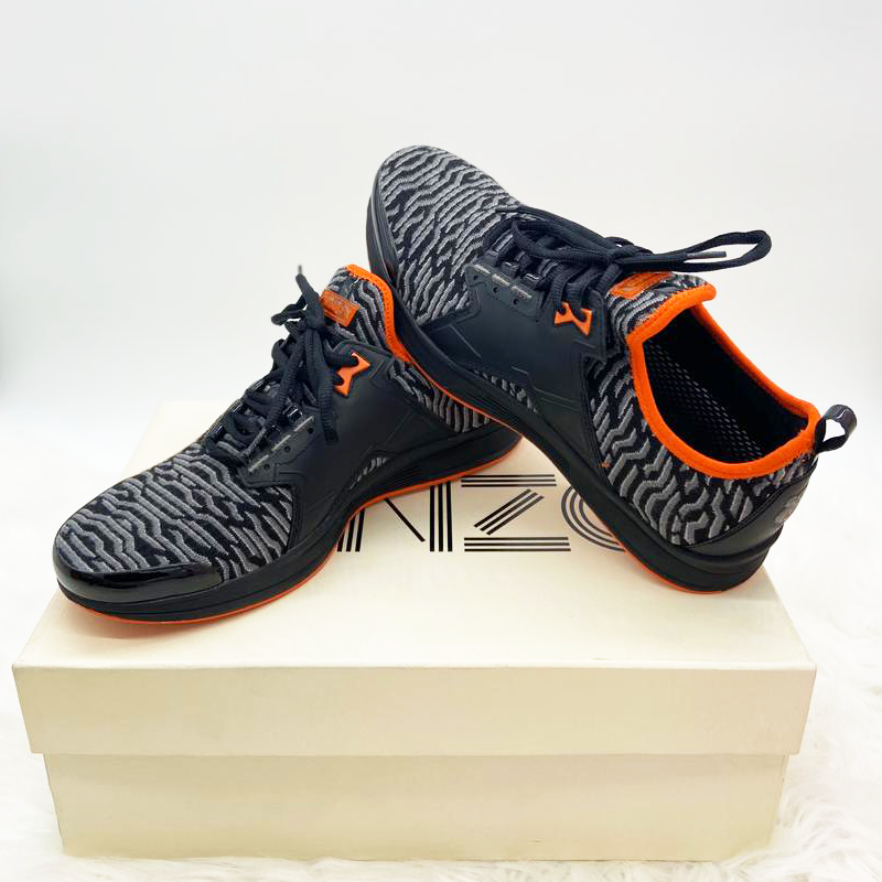 Kenzo Men Signature Platform Sneakers - Black/Orange - Eur 43