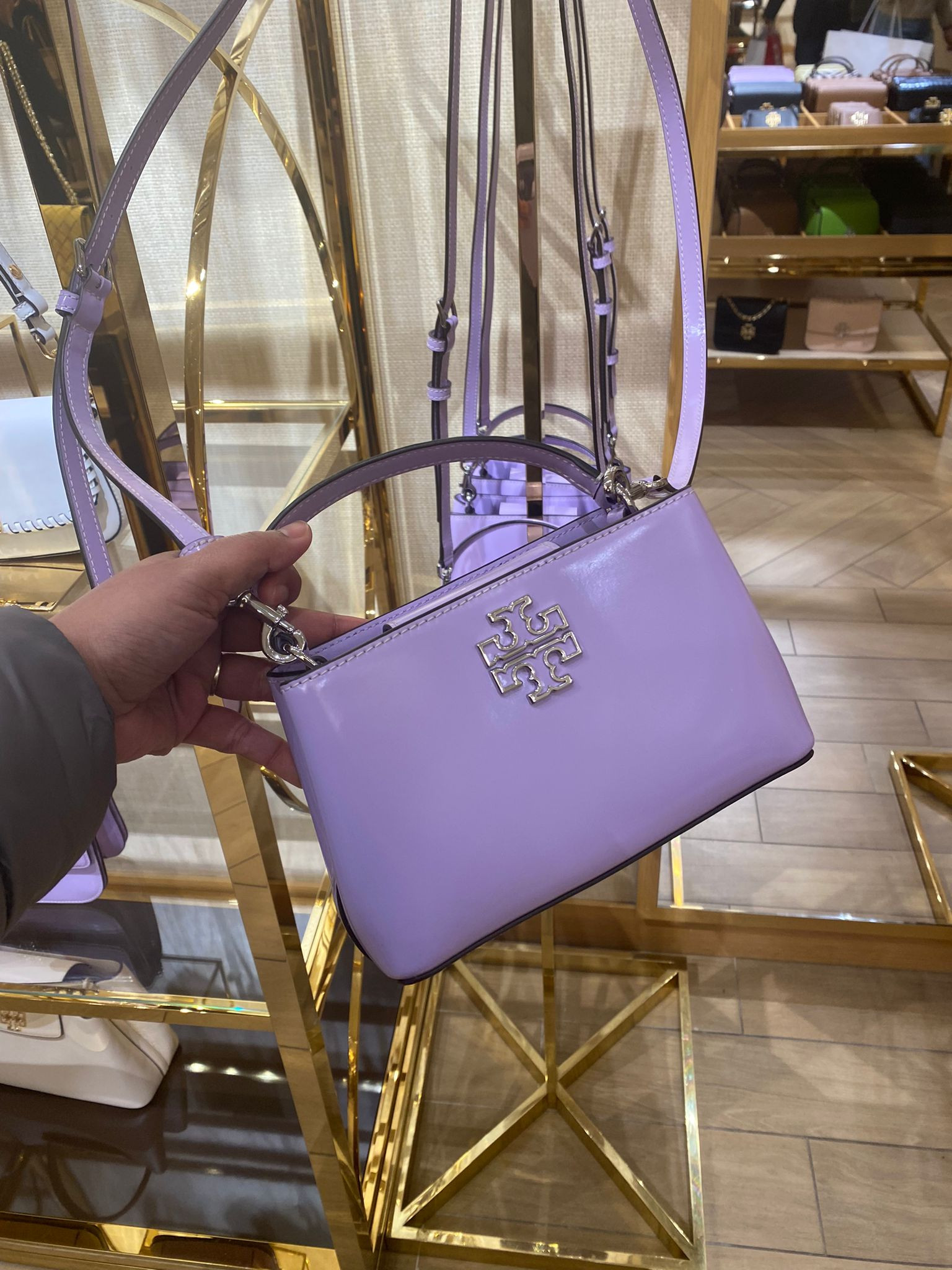 Tory burch purple purse sale