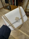 TORY BURCH BRITTEN ADJUSTABLE SHOULDER BAG - NEW CREAM - 138724 / 25 X 19 X 7 CM