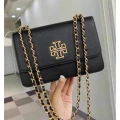 Tory Burch Britten Adjustable Shoulder Bag - Black - Medium / 84708