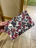 Tory Burch Pouch - Cream Red Blue Wallpaper Floral - One Size / 84764