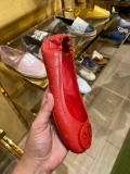 Tory Burch Minnie Travel Ballet Shoe 75131 - Brilliant Red/Bright Azalea - Size Us 8