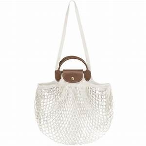 Longchamp Li Pliage Filet Top Handle - Ecru / White - One Size