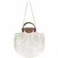 Longchamp Li Pliage Filet Top Handle - Ecru / White - One Size