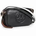 TORY BURCH PERRY BOMBE DOUBLE STRAP CROSSBODY - BLACK - ONE SIZE 73524