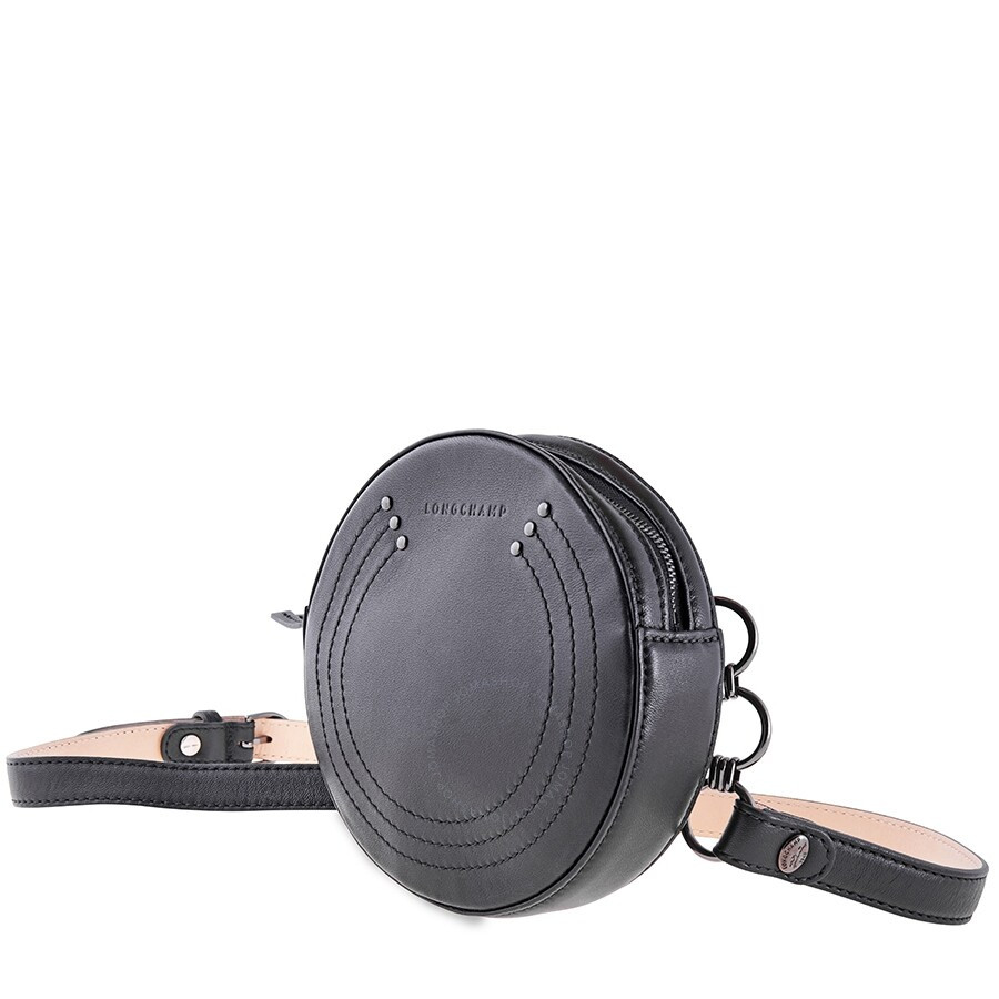 Longchamp Round Leather Belt Bag - Black - L4603956001 / One Size