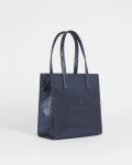 Ted Baker Alicon Icon Bag - Dk-Blue / Patent Embossed - Small 243440