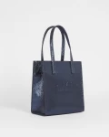 Ted Baker Abzoon Icon Bag - Dk-Blue / Patent Embossed - Large 243439