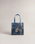 TED BAKER GRAPHIC FLORAL ICON BAG - DIACON / DK-BLUE - SMALL 266214
