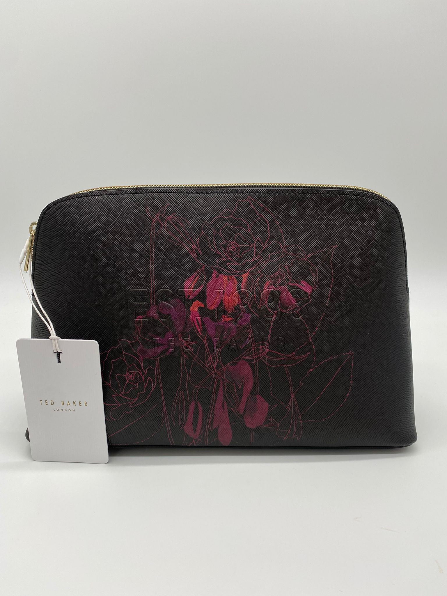 Ted Baker Botanical Floral Wash Bag - Rozelia / Black - Large 265160