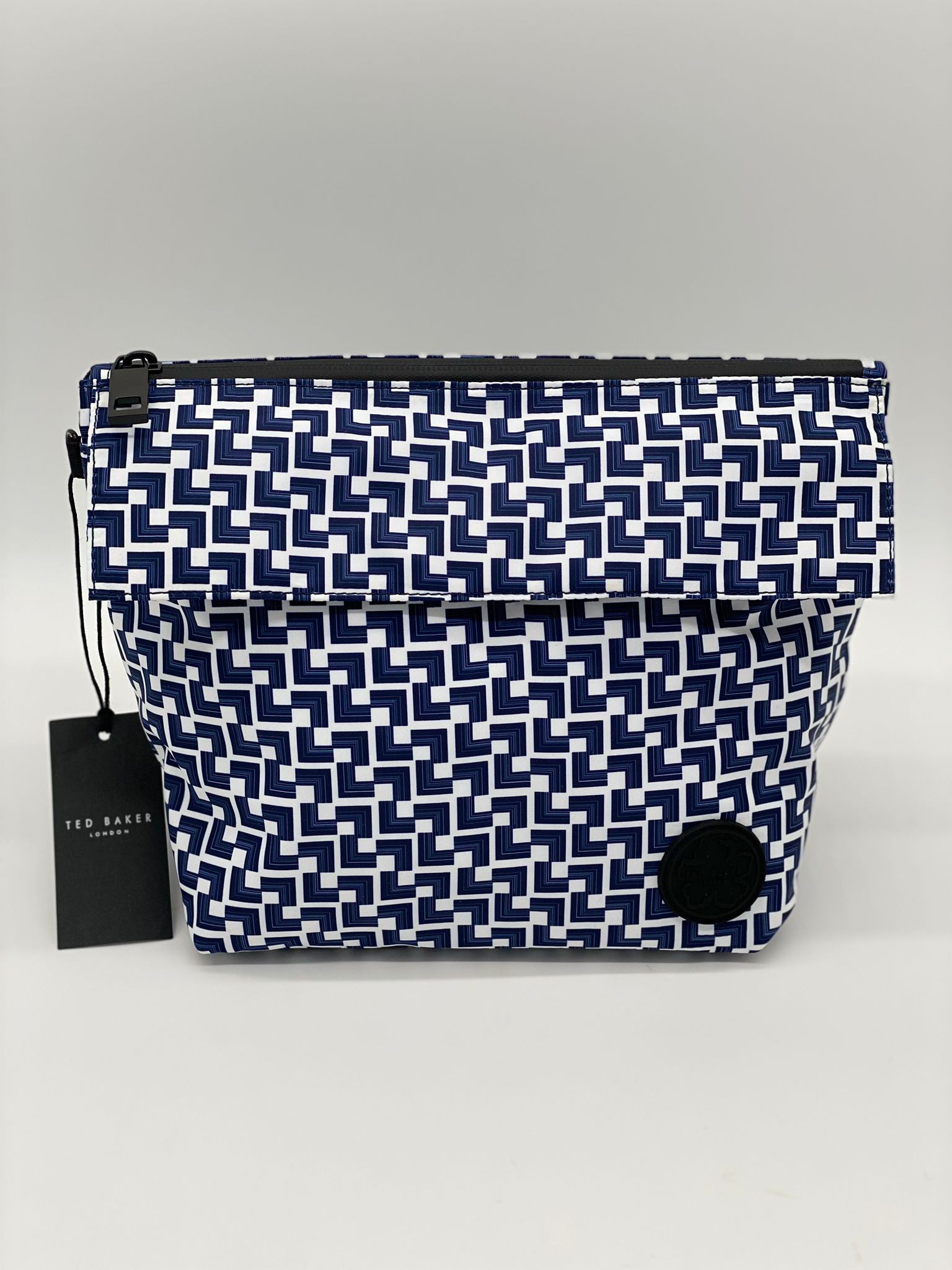 Ted Baker Men Wash Bag - Navy / White - One Size