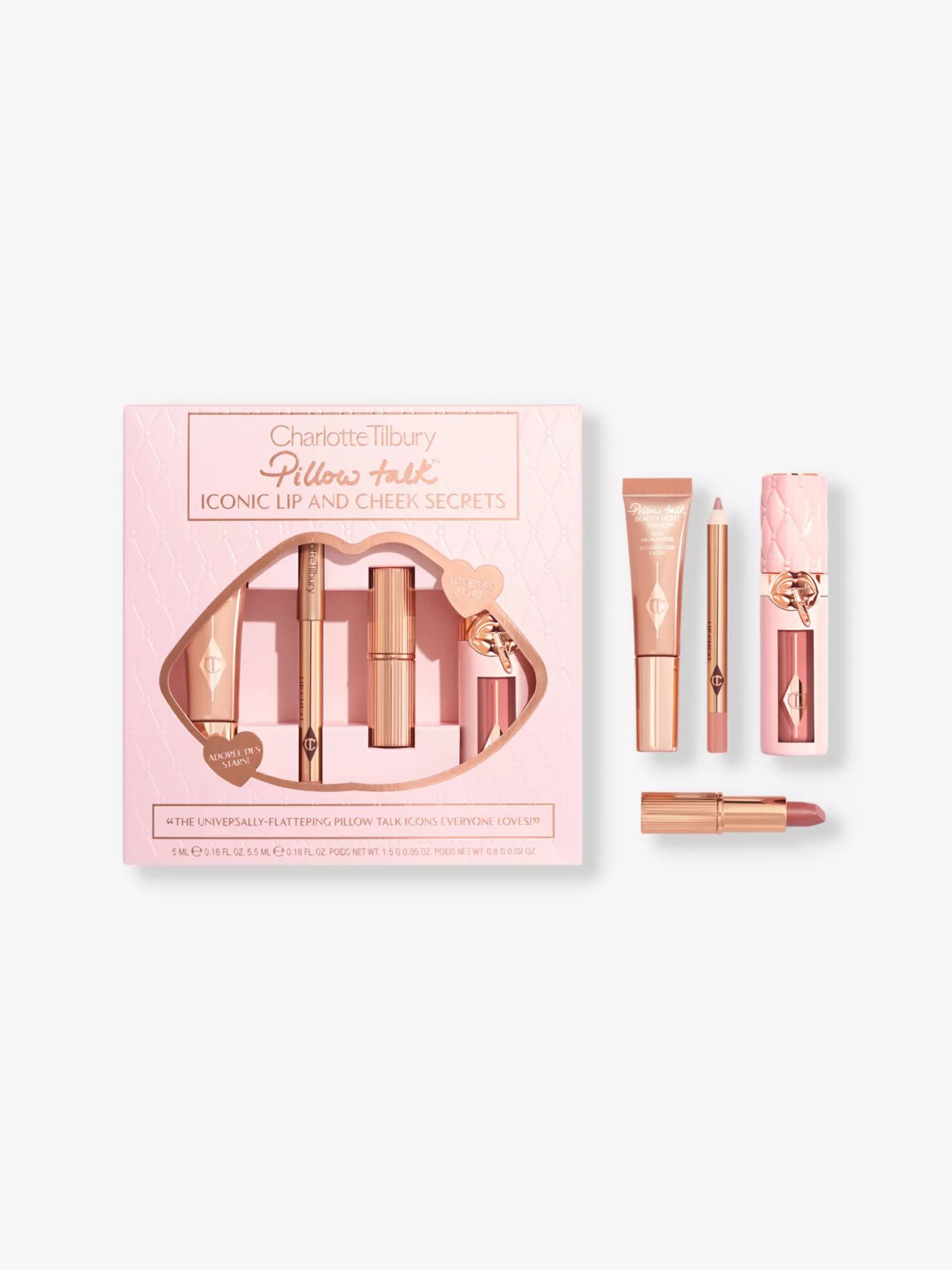 Charlotte Tilbury Iconic Lip And Cheek Secrets  - Pillow Talk - Set of 4