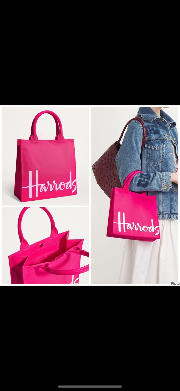 Harrods Tote - Bright Pink - Small