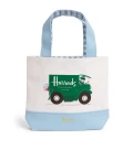 Harrods Mini Van Tote - Blue - H17cm x W20cm x D4cm approx