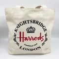 HARRODS CANVAS TOTE BAG - WHITE - ONE SIZE
