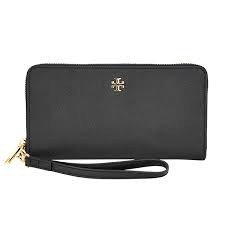 Tory Burch Wrislet Zip Continental - Black - Long Zip Around 74179