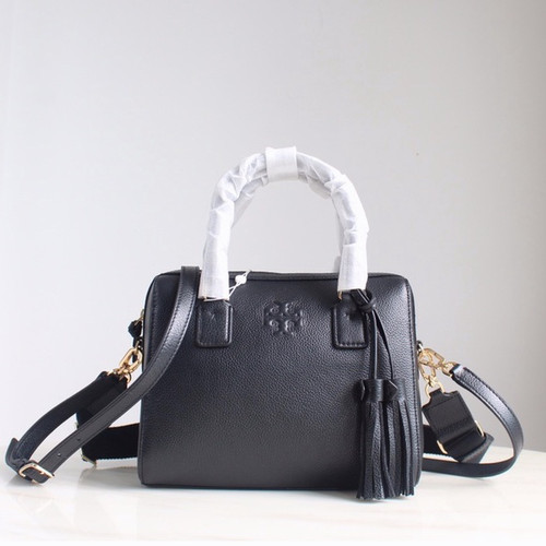 Tory Burch Thea Web Satchel - Black - Mini / 87899