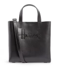 Harrods Leather Kensington Bag Crossbody - Black - Mini