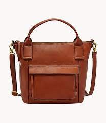 Fossil Aida Satchel SHB2098210 - Brown - One Size