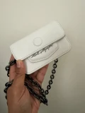 KARL LAGERFELD K/ARROW WALLET ON CHAIN CROSSBODY BAG - 23SW3220/OFF WHITE - MINI