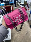 Karl Lagerfeld K/Autograph Soft Lea Bag - Fuchsia - 226W3050 / 24 X 15 X 10 CM