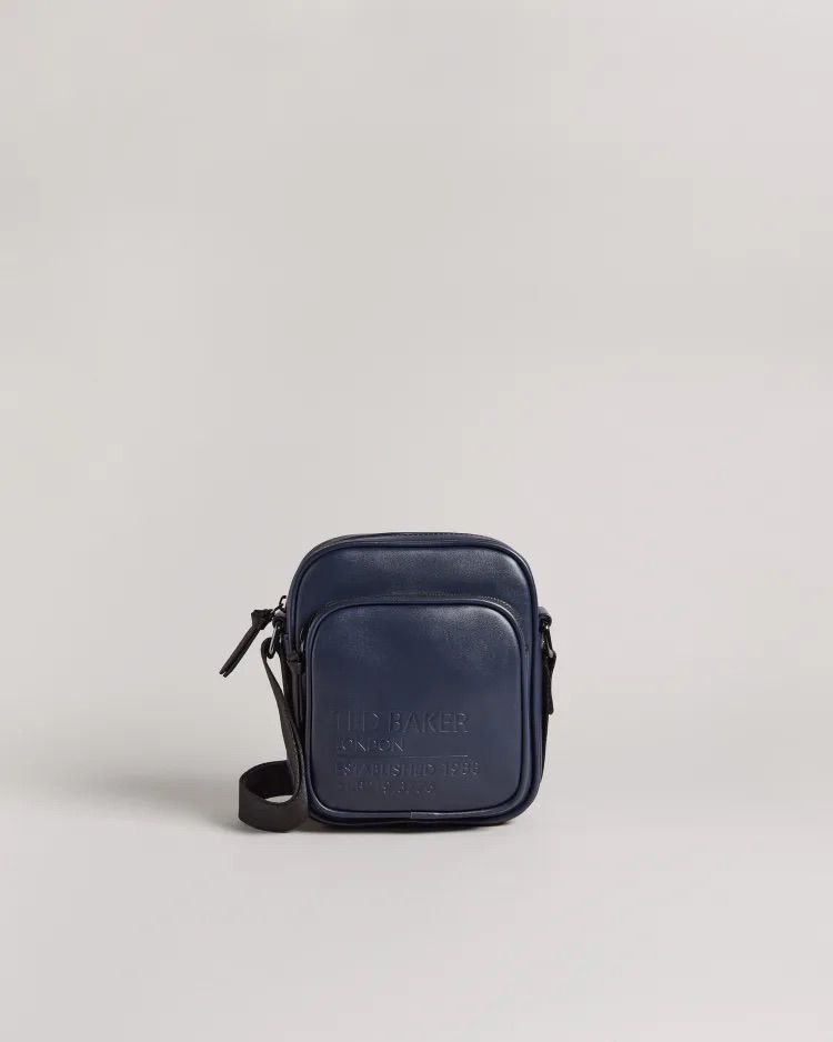 Ted Baker Men Crossbody Flight Bag - Philton / Navy - Small 257273