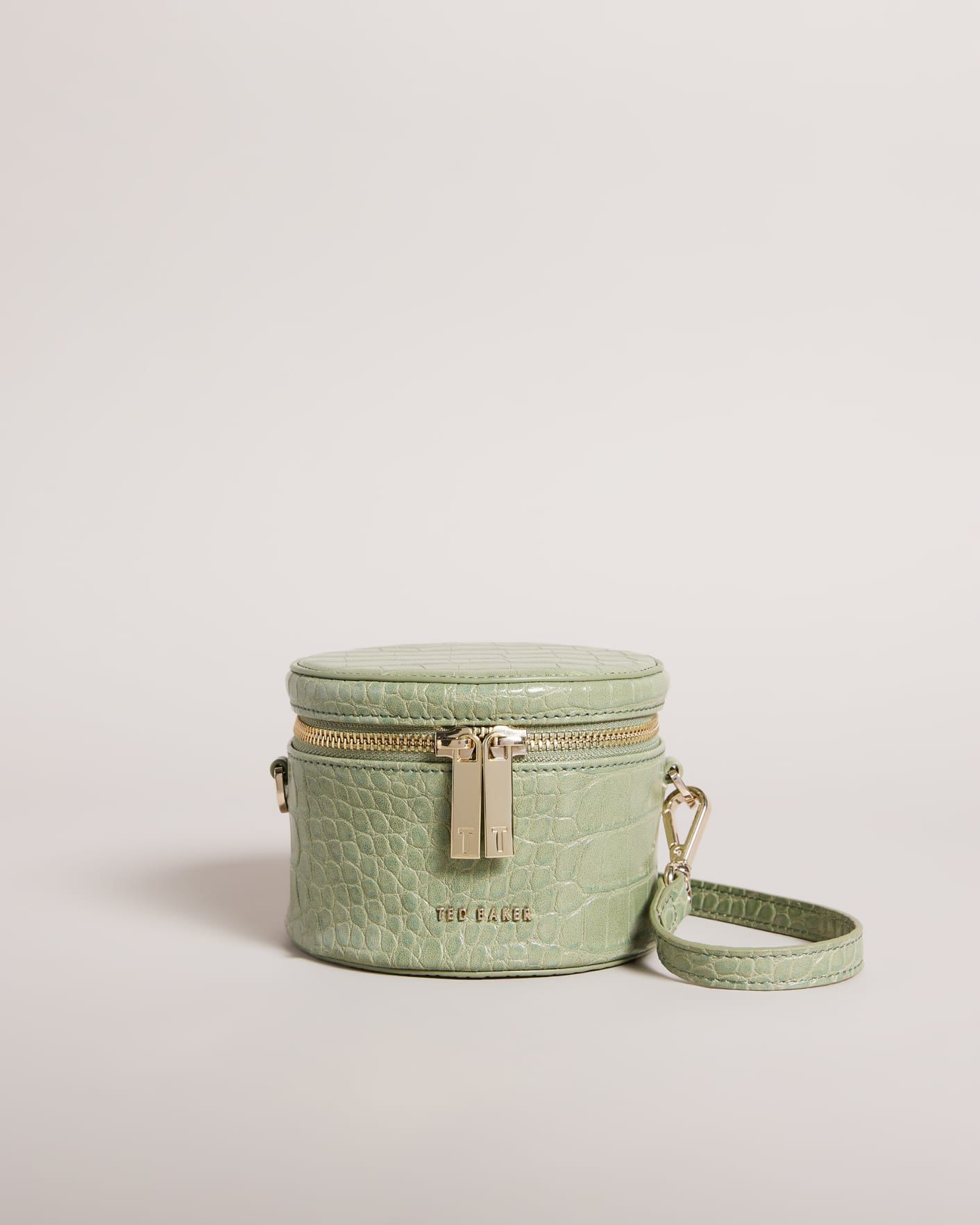 Ted Baker Croc Drum Crossbody - Salmaa / Pl-Green - One Size