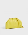 TED BAKER GATHERED SLOUCHY CLUTCH/CROSSBODY - BRIGHT YELLOW - MINI 251802