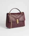 Ted Baker Leather Puffer Quilt Crossbody - Ayahlin / DP-Purple - Large 255526