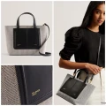 Ted Baker Canvas Tote/Crossbody - Black - Nishal / 275008