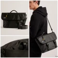 TED BAKER MESSEGER/LAPTOP BAG - STROLE/JET-BLACK - 258052