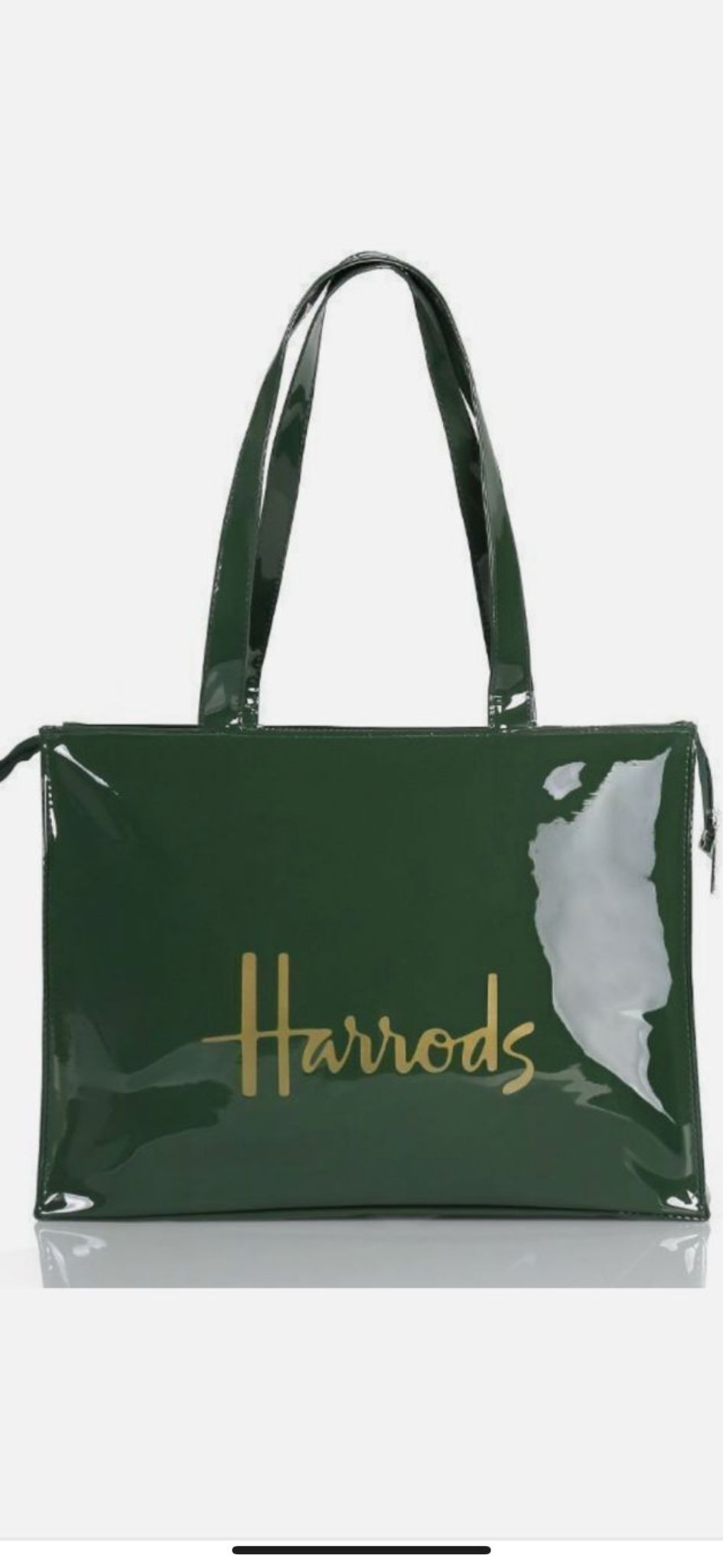 Harrods Shopper Bag - Green Vinyl - 1384862 / One Size