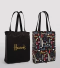 Harrods Shopper Bag - Glitter London / Logo - Set of 2