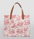 Harrods Shopper Bag - Toile Grocery Red - Large