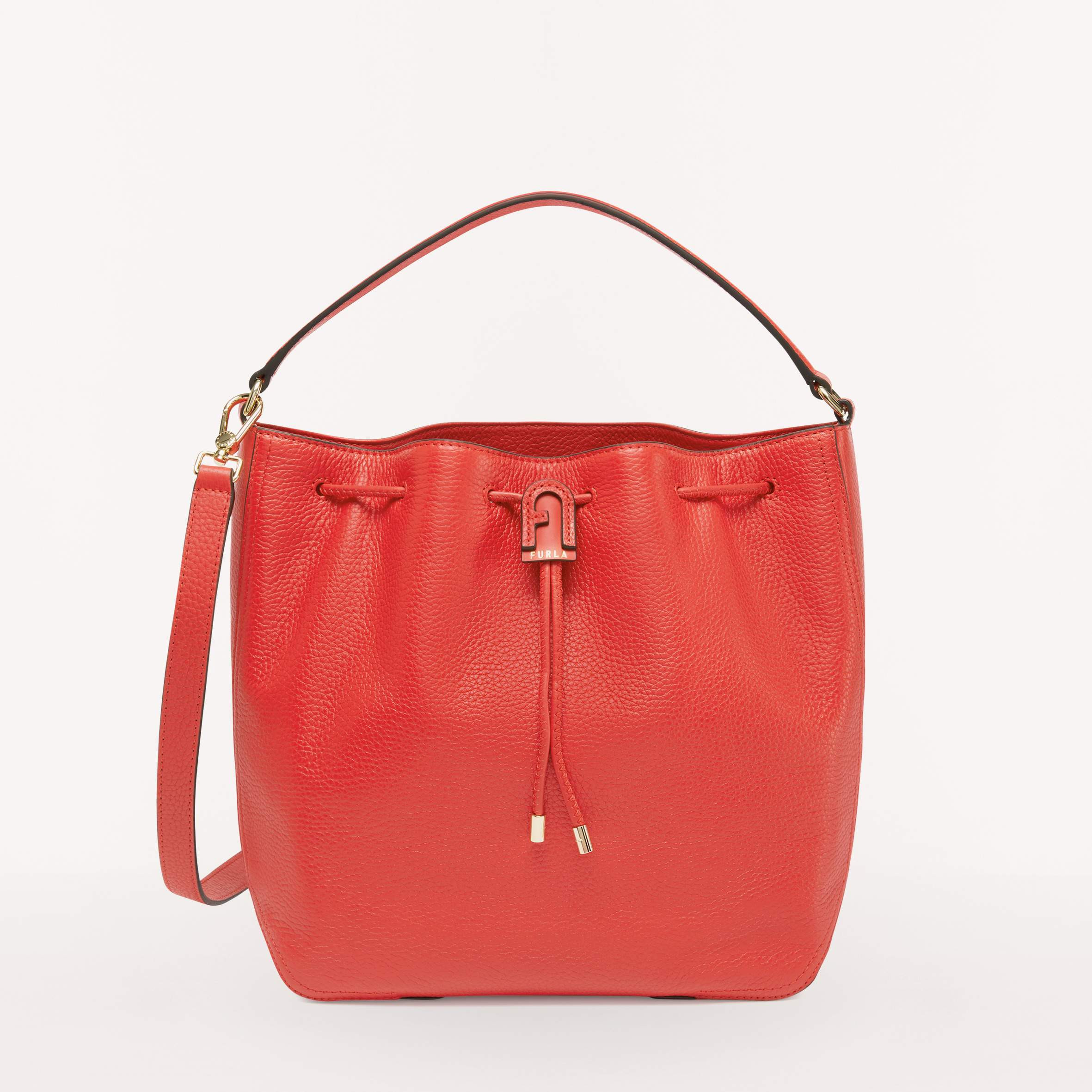 Furla Atena Bucket Drawstring - Fuoco - Medium