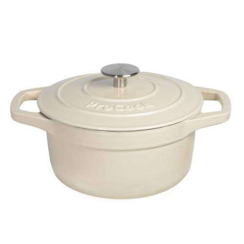 ProCook Round Casserole - Cream - 20 Cm