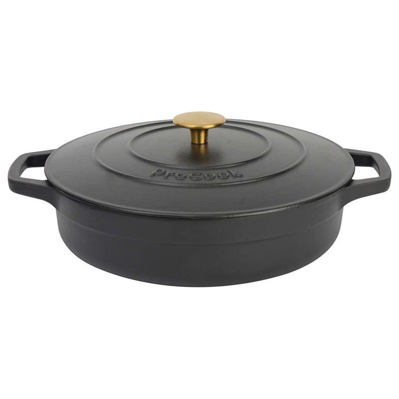 PROCOOK SHALLOW CASSEROLE - SATIN BLACK - 28 CM