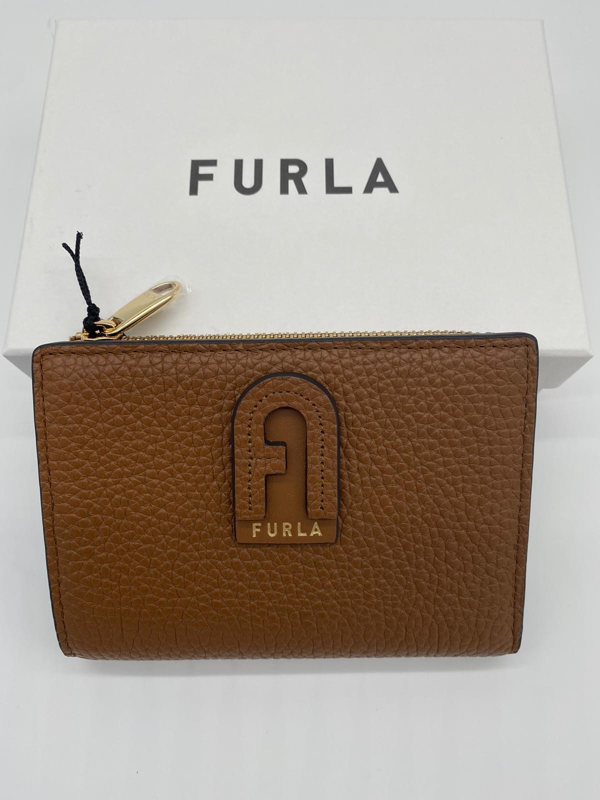 Furla Dafne Purse - Cognac and Nero - Small