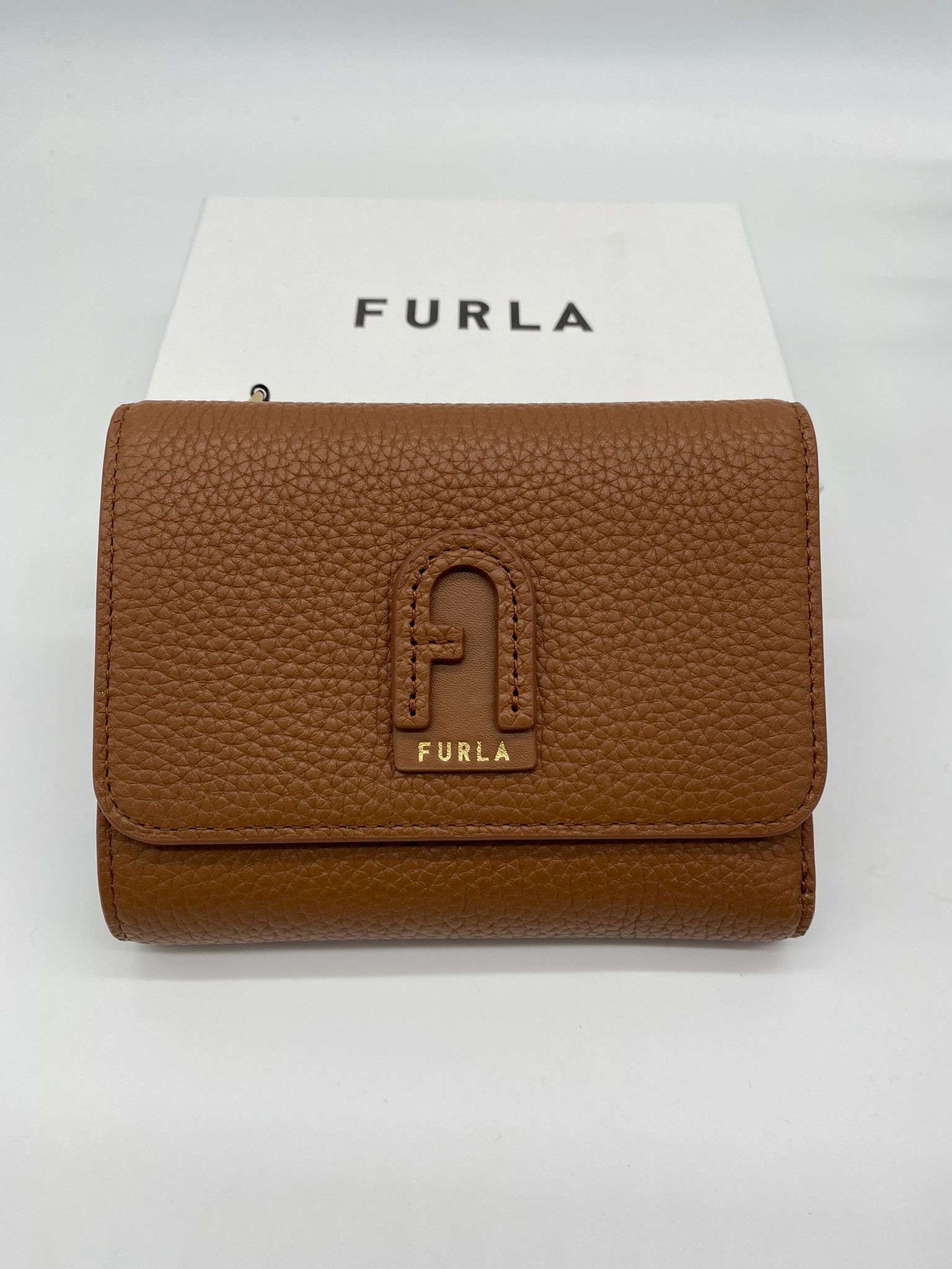 Furla Dafne Purse - Cognac and Nero - Medium