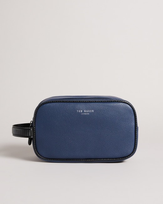 Ted Baker Double Zip Washbag - Blue - One Size