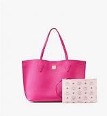 MCM Portuna Shopper Bag with Pouch - Pink Peacock - Medium