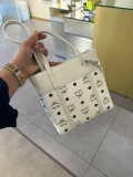 MCM Shopper Bag with long strap - White - MWPDSTA01WT001