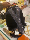MCM Stark Backpack - Black Floral - Small