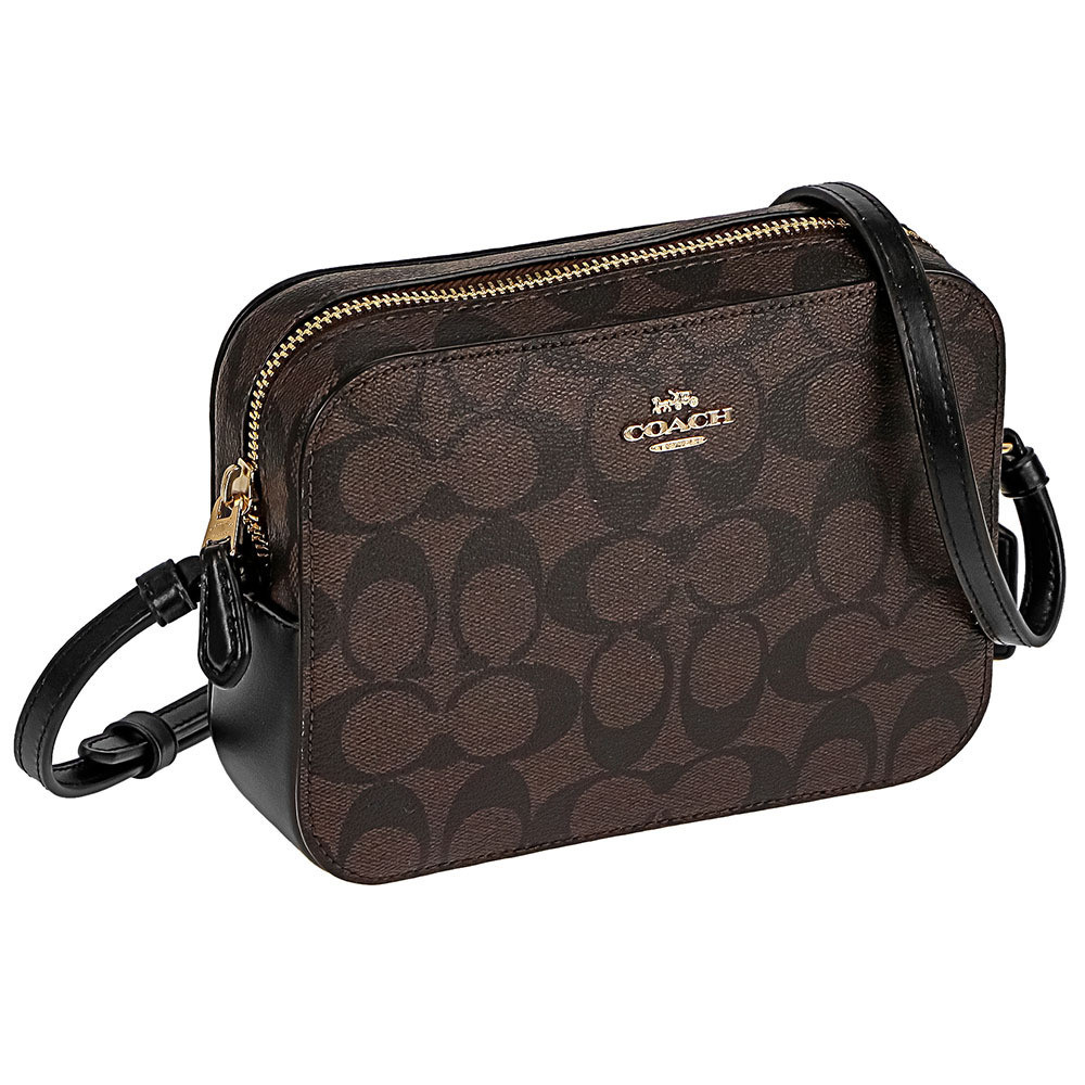 Coach Signature Camera Bag Crossbody - Im/Brown/Black - Mini