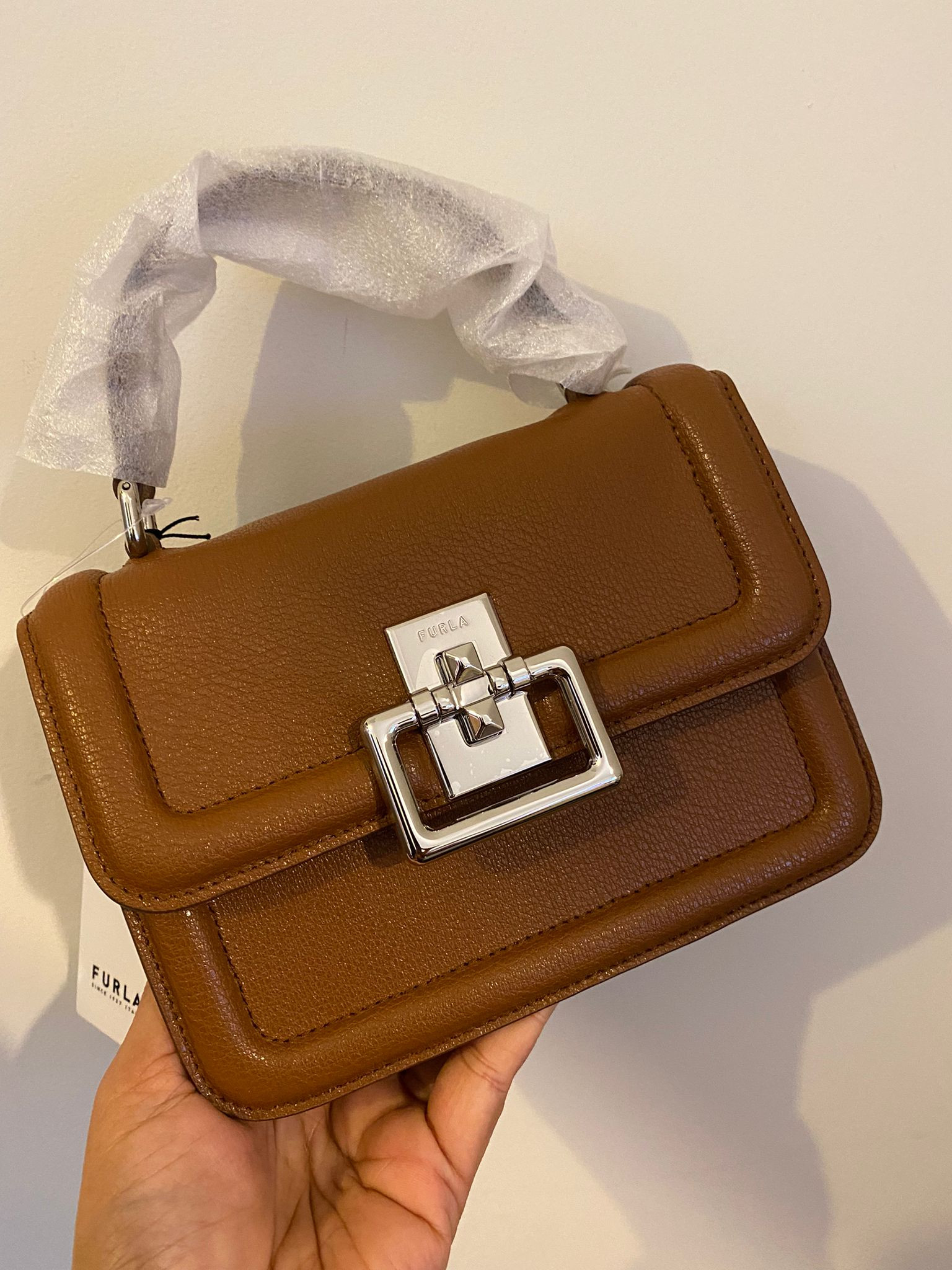 Furla Villa Top Handle Crossbody - Cognac - One Size