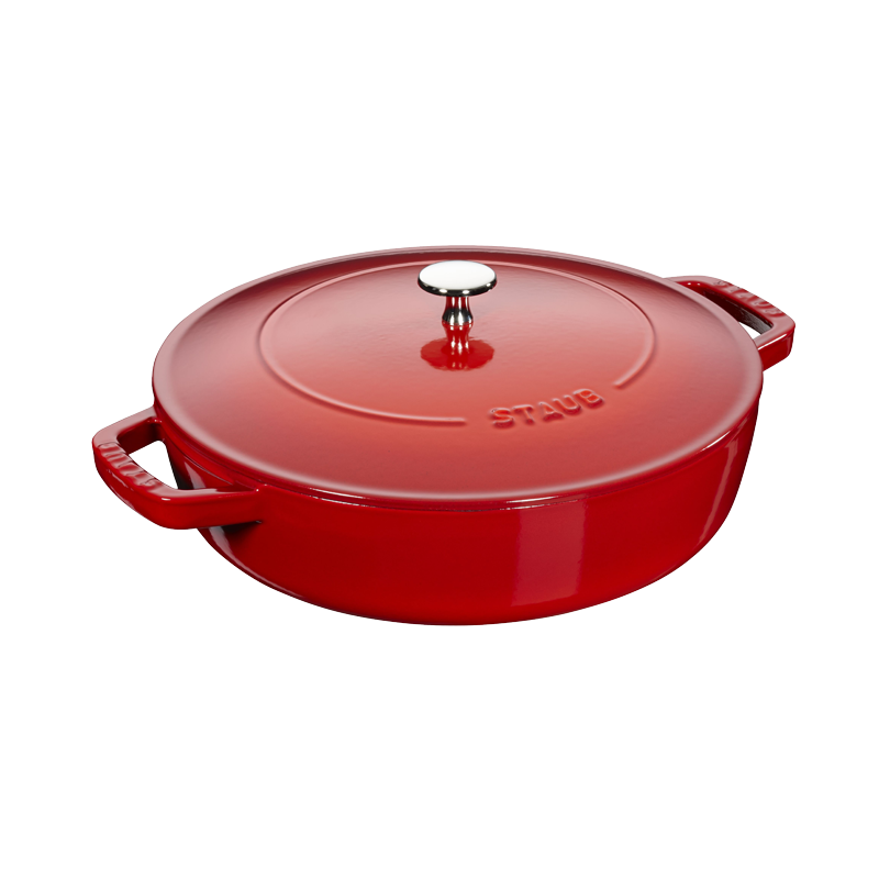 Staub Braiser Chistera/ Sauteuse - Cherry - 24cm GRADE A