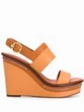 TORY BURCH SELBY 120M WEDGE - ELBA CAMELLO/AMBRA - SIZE US 9
