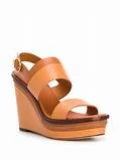 Tory Burch Selby 120m Wedge - Elba Camello/Ambra - Size Us 9