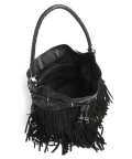 Ted Baker Braided Handle Fringe Bucket Hobo - Pinotta / Black - 254704 / One Size