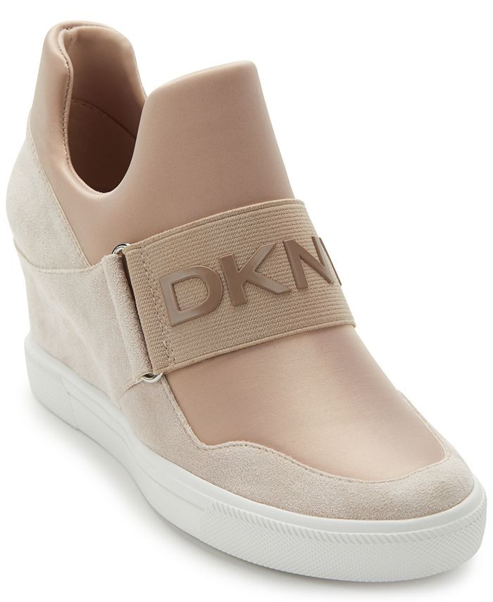 legering Lave Rede AzuraMart - DKNY Slip On Wedge Sneakers - Cosmos / Glanz Sand - US 10 / UK  7.5